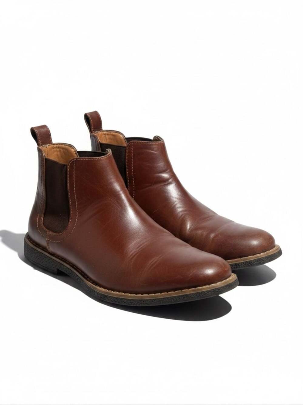 Deer Stags Men's Hal Chelsea Comfortable Dress Boots Brown 5 M